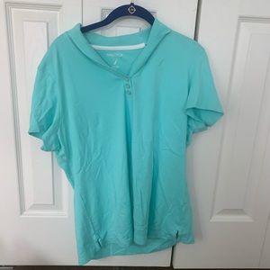Ladies Nautical Aqua Polo Shirt NWT